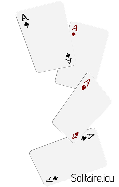 Solitaire playing cards Aces