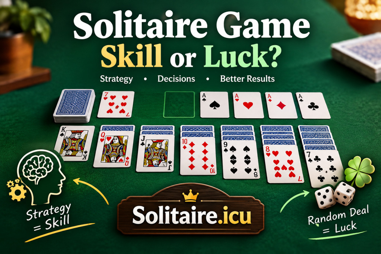 Solitaire game skill or luck
